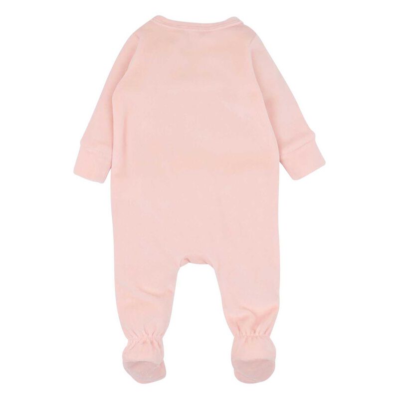 B&eacute;b&eacute; Fern Velour Embroidered Zip Onesie image number 2